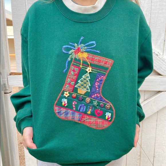 vintage stocking crewneck! - Picture 3 of 3